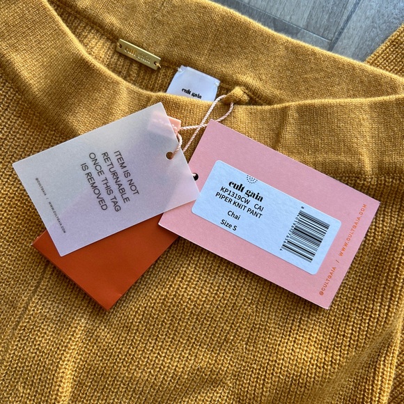 NWT Cult Gaia Chai Piper Knit Pant S - Picture 2 of 5